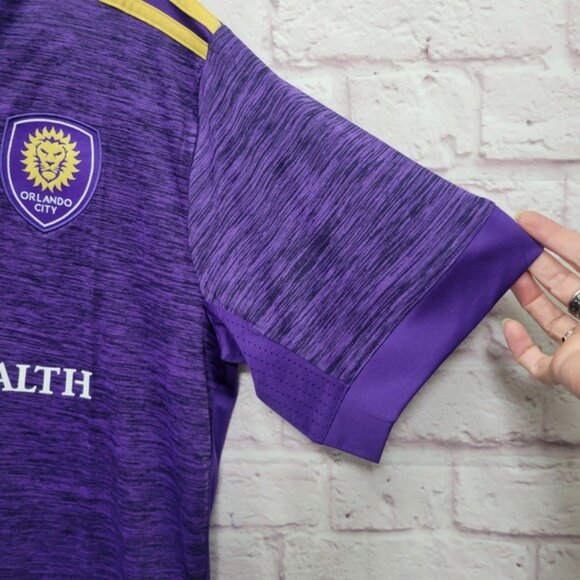 NEW Adidas Orlando City Home Soccer Polo Jersey Mens L Ricardo Kaka #10 Purple - Picture 9 of 10